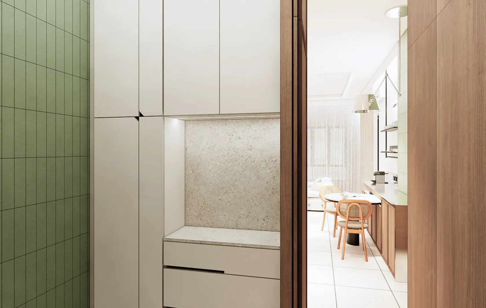 Corner Terrace pantry
